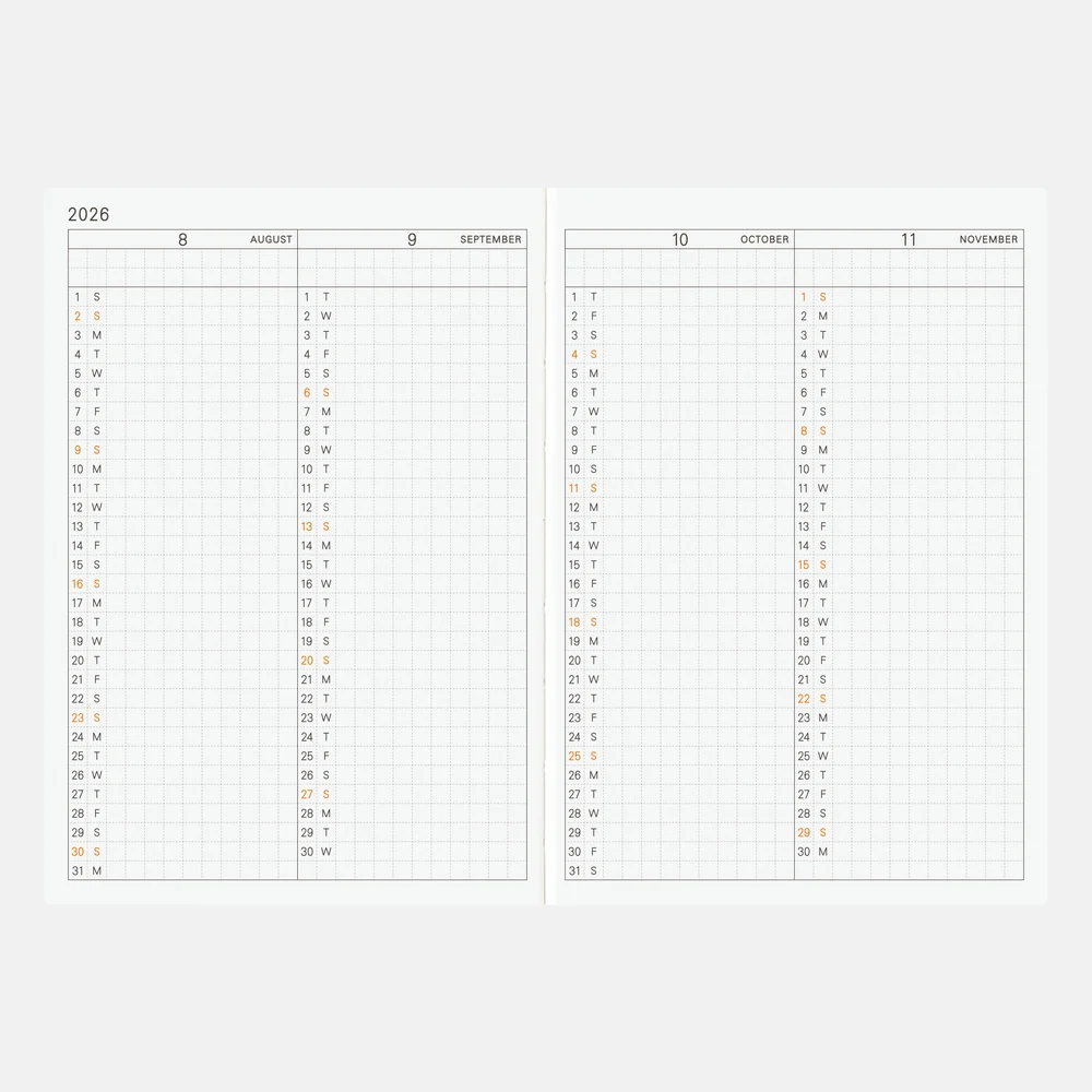 Hobonichi Techo 2026 - A6 English Planner Book - 2026 January start (Monday start) - Image 3