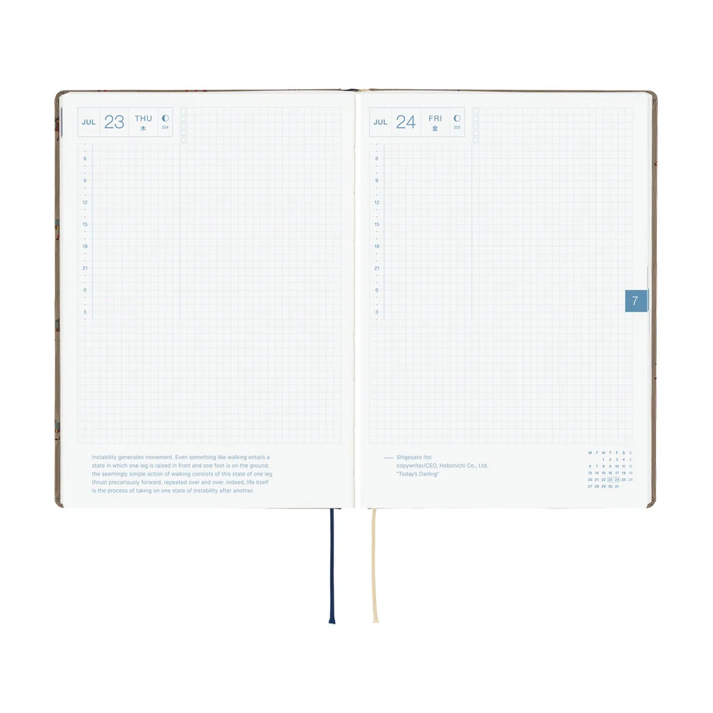 Hobonichi Techo 2026 - Cousin A5 HON Planner Book - Bow & Tie: Galloping Horses - English/January Start/Monday Start - Image 5