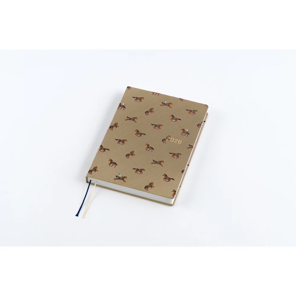 Hobonichi Techo 2026 - Cousin A5 HON Planner Book - Bow & Tie: Galloping Horses - English/January Start/Monday Start - Image 8