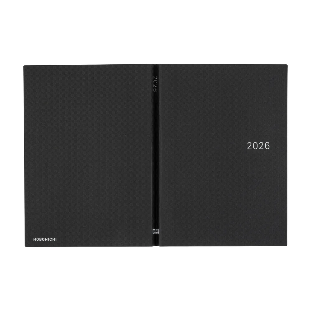 Hobonichi Techo 2026 -  Cousin A5 HON Planner Book - Paper Series: Black Gingham - English/January Start/Monday Start - Image 3