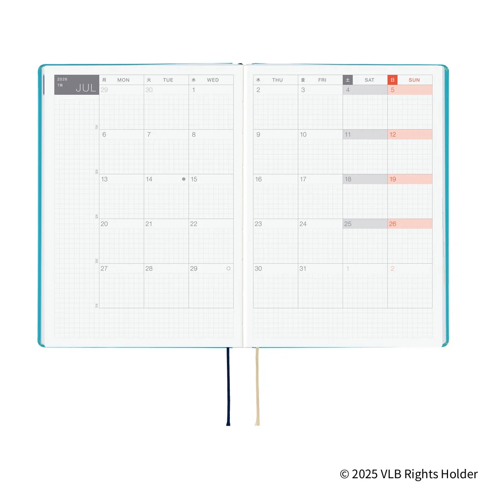 Hobonichi Techo 2026 - Cousin A5 HON Planner Book - Virginia Lee Burton: The Little House - English/January Start/Monday Start - Image 4