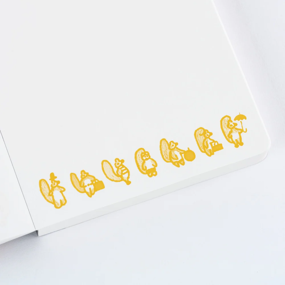 Hobonichi Techo 2026 - Hobonichi Paper(s) - 100%ORANGE: Squirrel Appears - Image 5