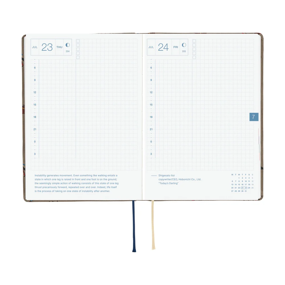 Hobonichi Techo 2026 -  Original (A6) HON Planner Book - Bow & Tie: Galloping Horses - English/January Start/Monday Start - Image 5