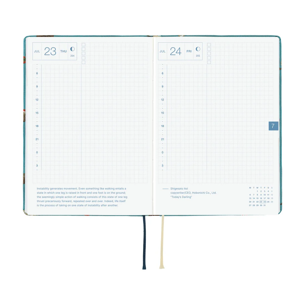 Hobonichi Techo 2026 -  Original (A6) HON Planner Book - Bow & Tie: In the Forest - English/January Start/Monday Start - Image 5