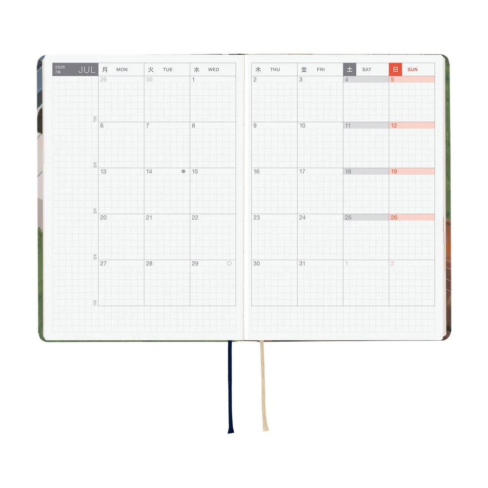 Hobonichi Techo 2026 - Original (A6) HON Planner Book - Hiroko Kubota: Waiting on the Chord - English/January Start/Monday Start - Image 4