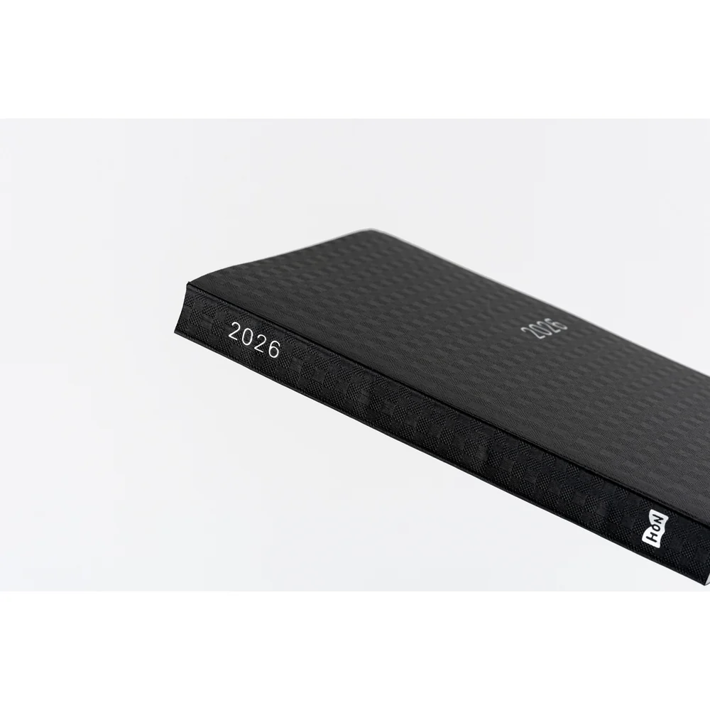 Hobonichi Techo 2026 - Original (A6) HON Planner Book - Paper Series: Black Gingham - English/January Start/Monday Start - Image 7