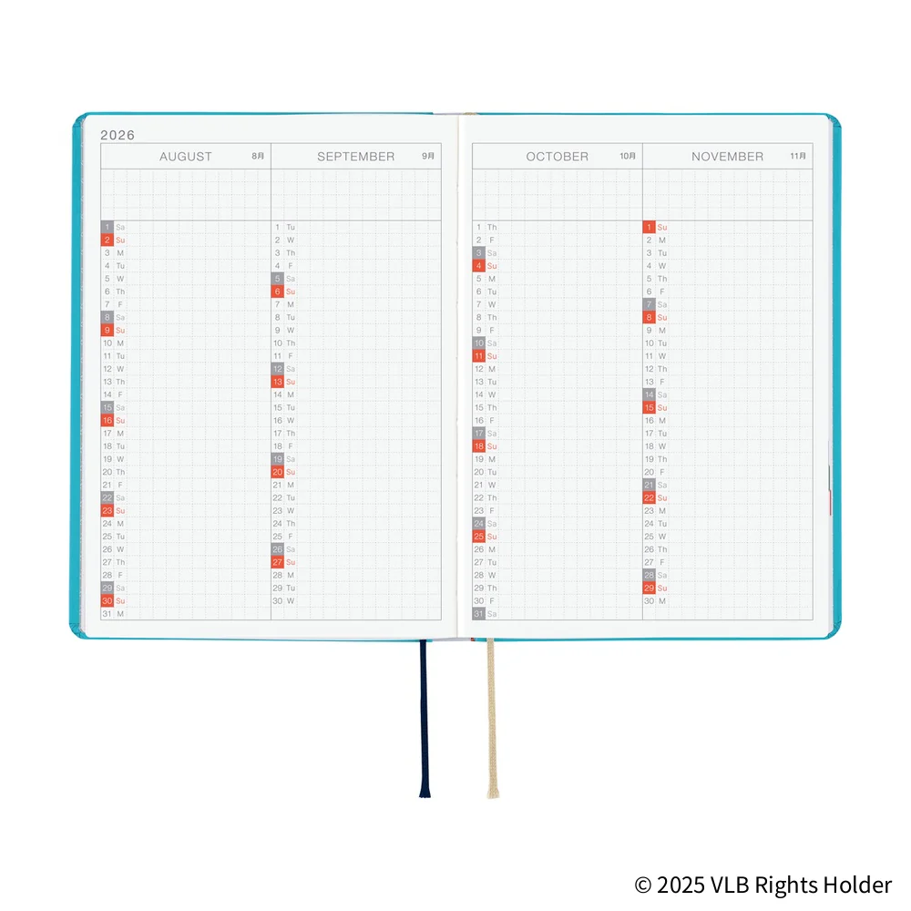Hobonichi Techo 2026 - Original (A6) HON Planner Book - Virginia Lee Burton: The Little House - English/January Start/Monday Start - Image 6