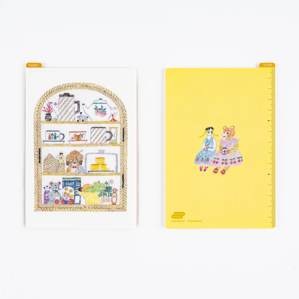 Hobonichi Techo 2026 - Pencil Board - Happy Tea Time by Iyo Okumi - (A6 Size / A5 Size / Weeks)