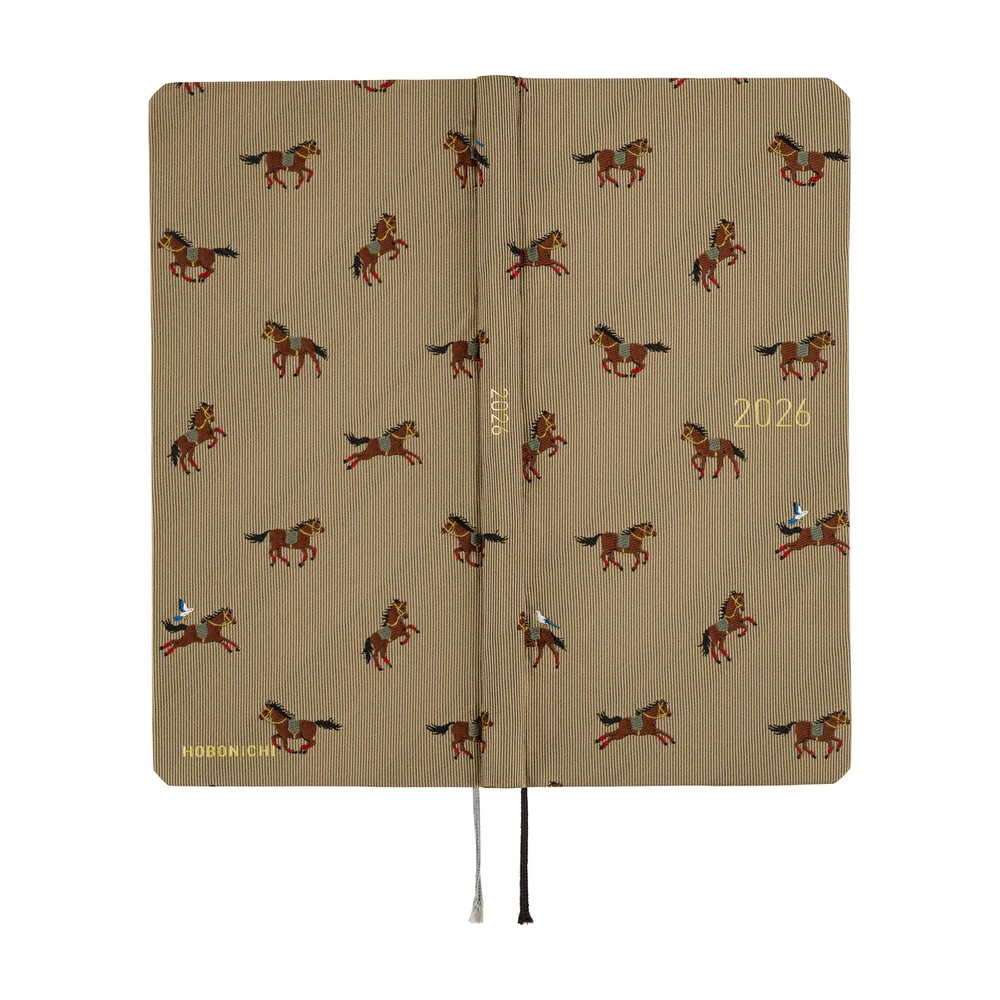 Hobonichi Techo 2026 Spring Edition - Weeks/Wallet Planner Book
 - Bow & Tie: Galloping Horses - Image 4