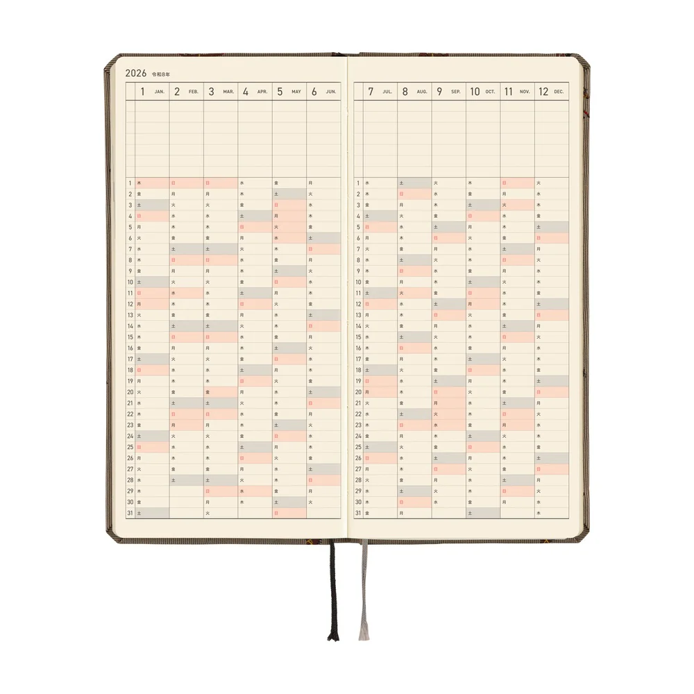 Hobonichi Techo 2026 Spring Edition - Weeks/Wallet Planner Book
 - Bow & Tie: Galloping Horses - Image 8