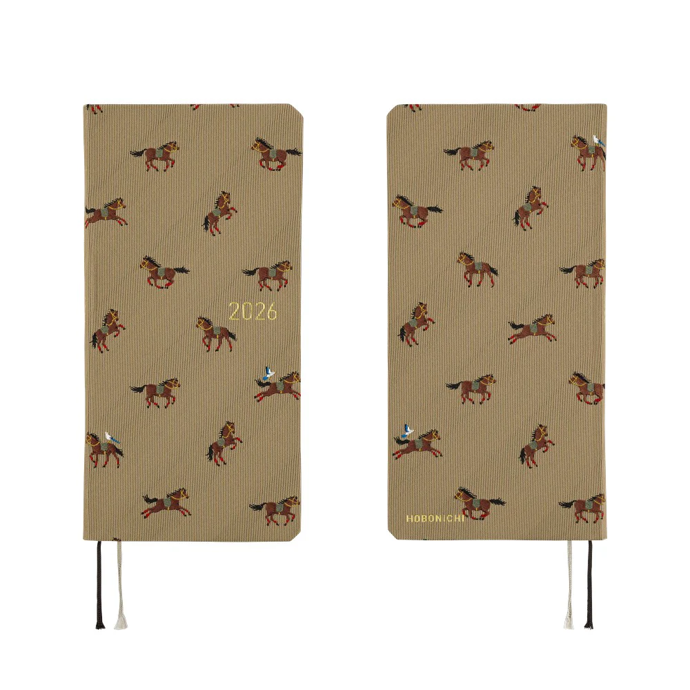 Hobonichi Techo 2026 Spring Edition - Weeks/Wallet Planner Book
 - Bow & Tie: Galloping Horses - Image 9