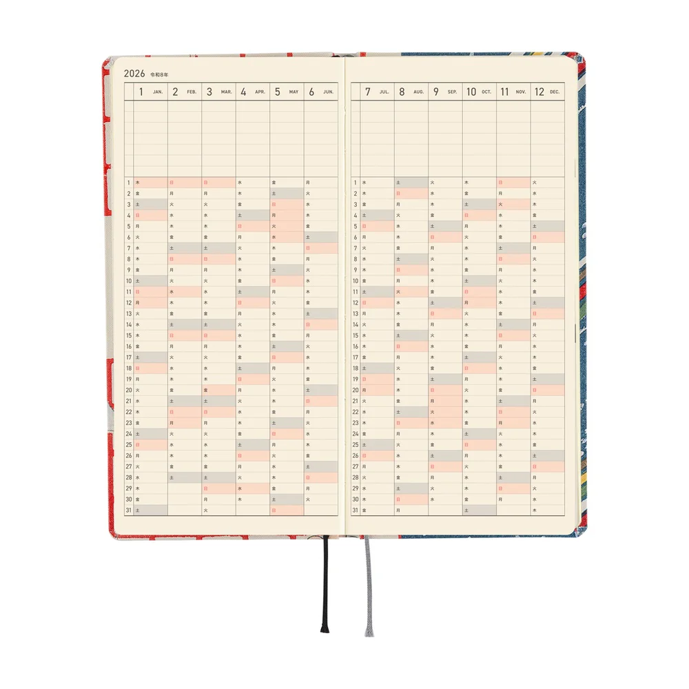 Hobonichi Techo 2026 Spring Edition - Weeks/Wallet Planner Book
- Unsodo: Bijutsukai (Blue Pigeons) - Image 11