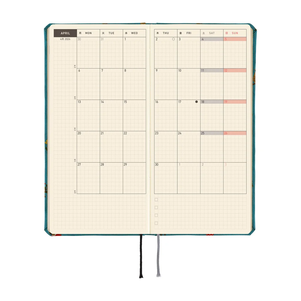 Hobonichi Techo 2026 - Weeks MEGA Planner Book - Bow & Tie: In the Forest [English/Jan Start] - Image 8