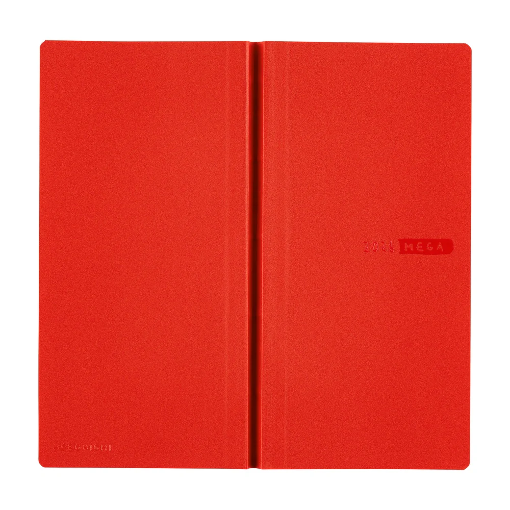 Hobonichi Techo 2026 - Weeks/Wallet MEGA Planner Book - Sneaker: Tomato Red [English/Tall & Slim/Jan Start] - Image 3