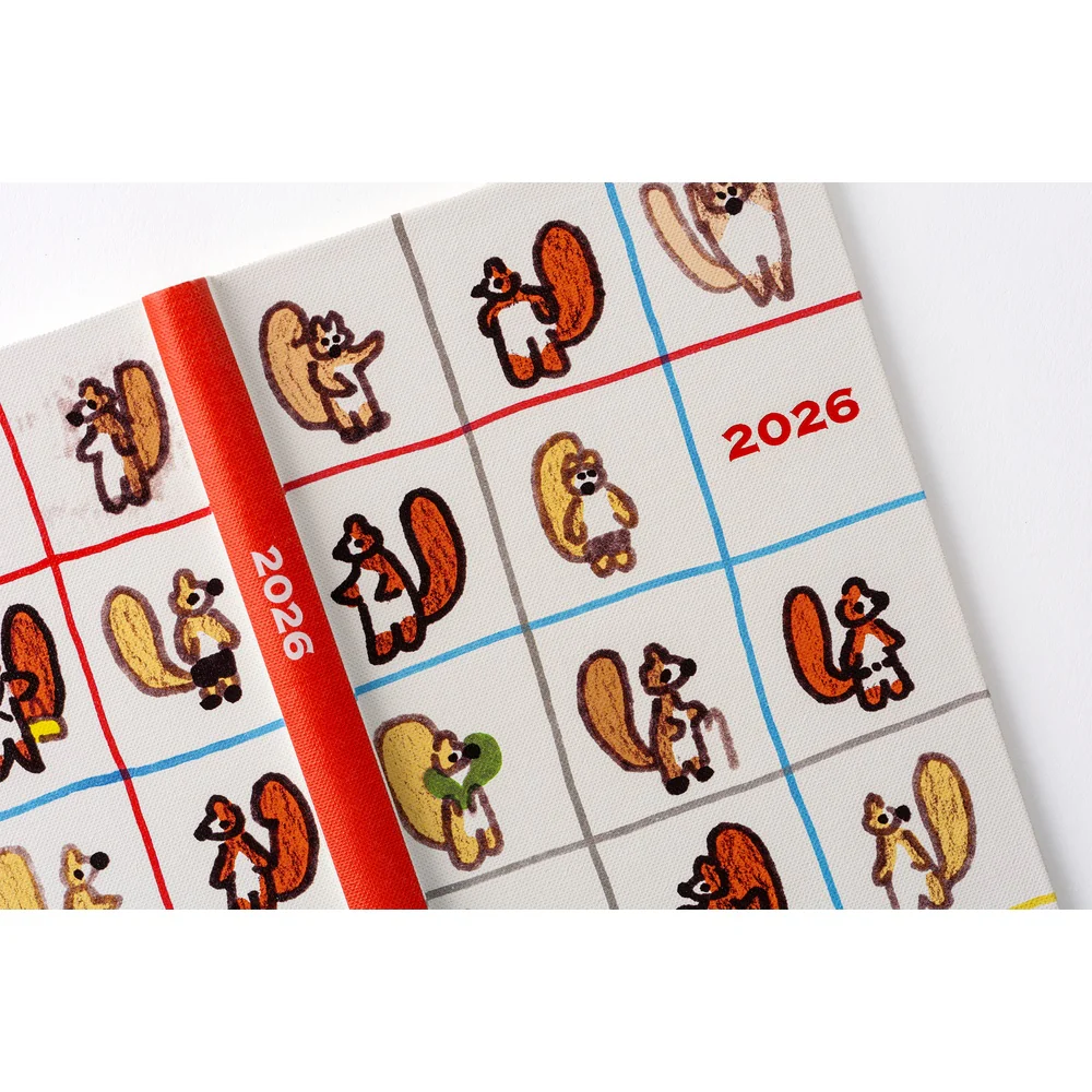 Hobonichi Techo 2026 - Weeks/Wallet Planner Book - 100%ORANGE: Squirrel’s Moving Day [English/Tall & Slim/Jan Start] - Image 7