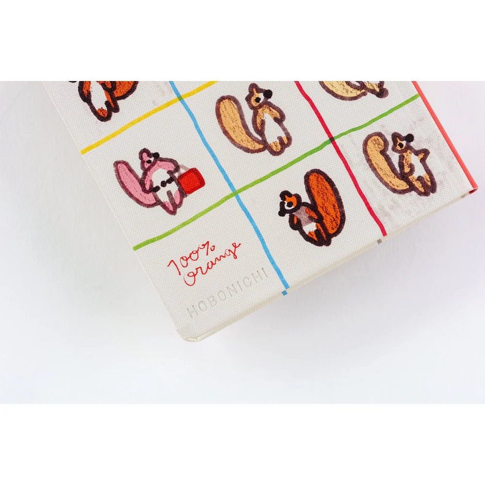 Hobonichi Techo 2026 - Weeks/Wallet Planner Book - 100%ORANGE: Squirrel’s Moving Day [English/Tall & Slim/Jan Start] - Image 8