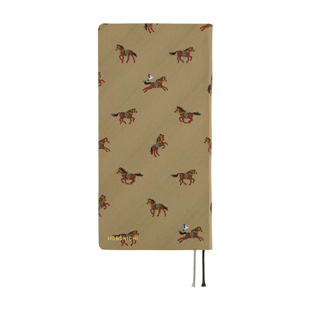 Hobonichi Techo 2026 - Weeks/Wallet Planner Book - Bow & Tie: Galloping Horses [English/Tall & Slim/Jan Start] - Image 2