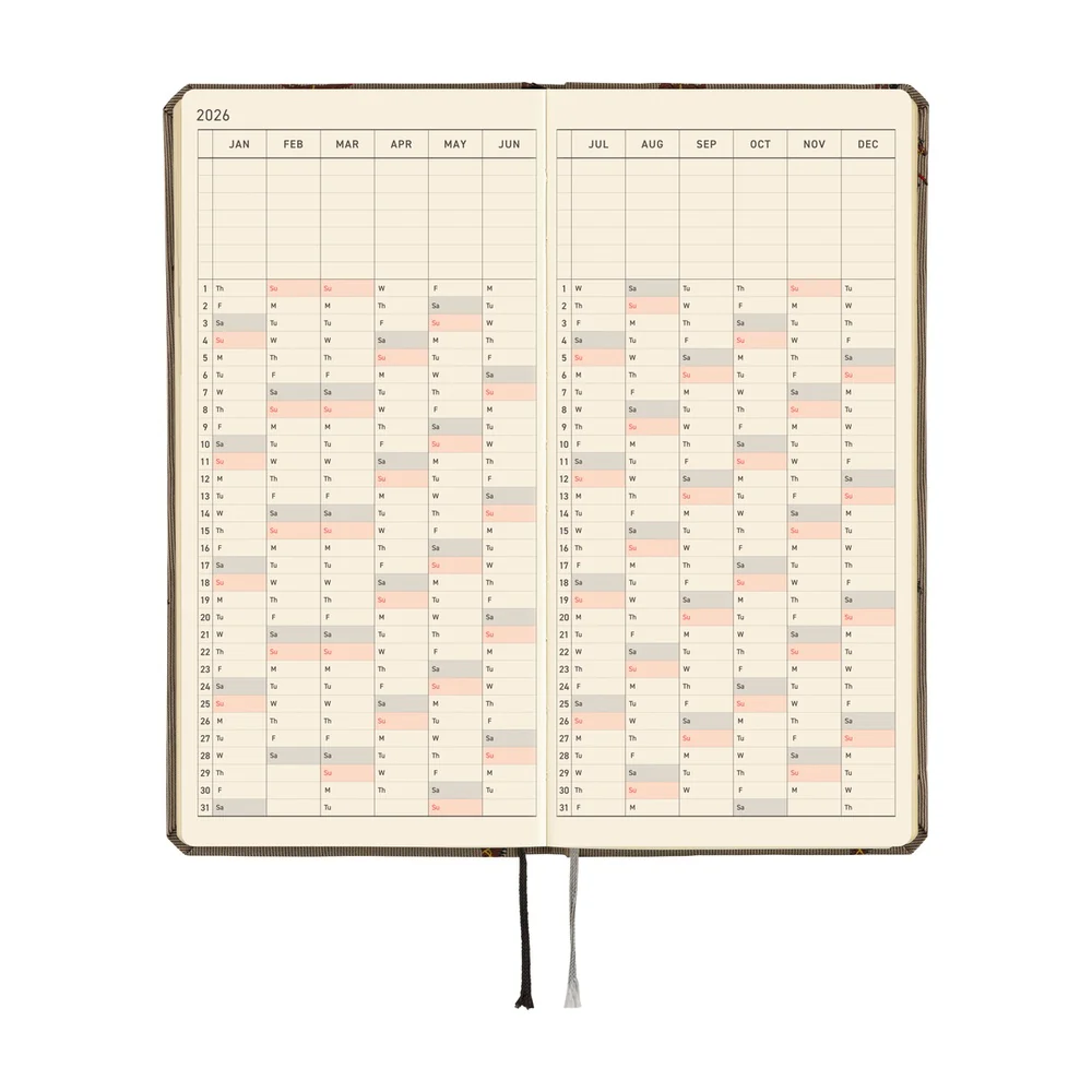 Hobonichi Techo 2026 - Weeks/Wallet Planner Book - Bow & Tie: Galloping Horses [English/Tall & Slim/Jan Start] - Image 6