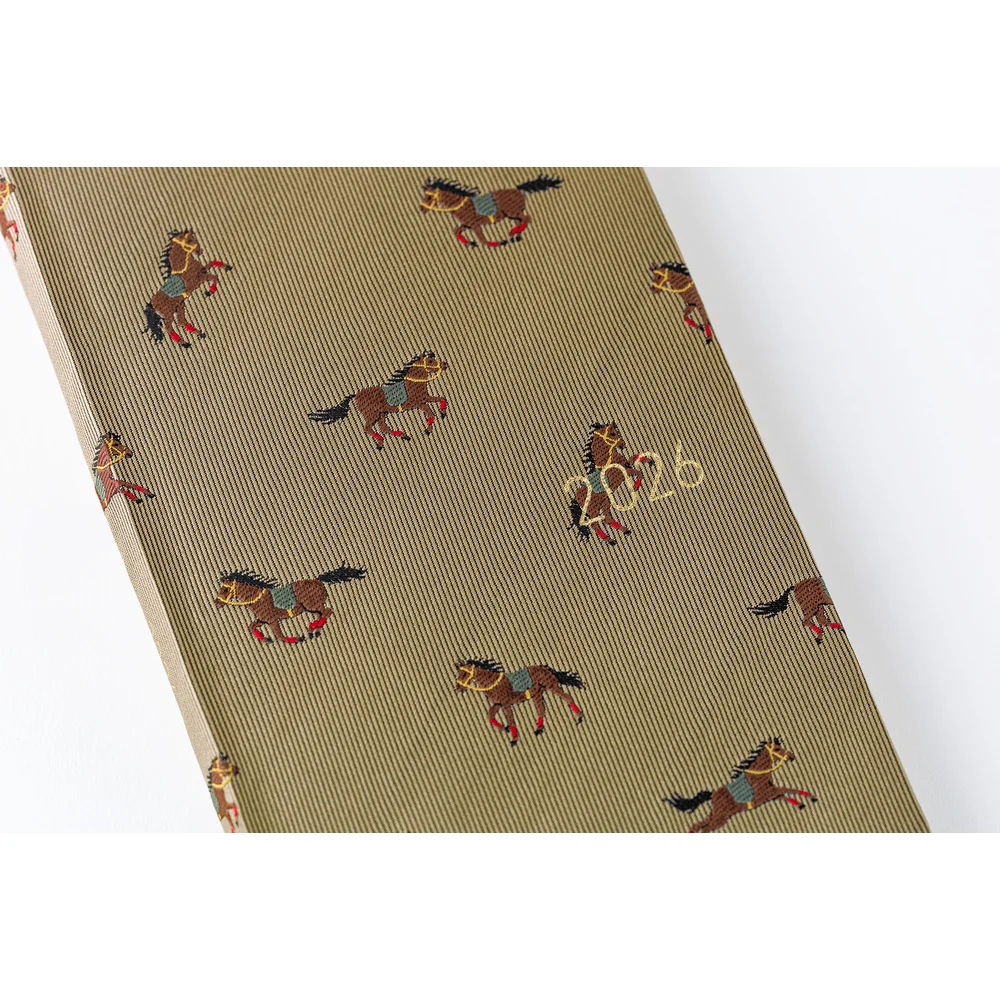 Hobonichi Techo 2026 - Weeks/Wallet Planner Book - Bow & Tie: Galloping Horses [English/Tall & Slim/Jan Start] - Image 8