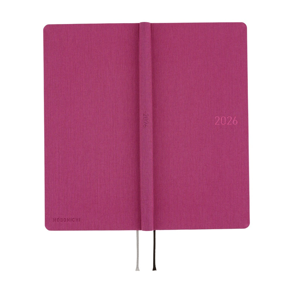Hobonichi Techo 2026 - Weeks/Wallet Planner Book - Colors: Peony Purple [English/Tall & Slim/Jan Start] - Image 3