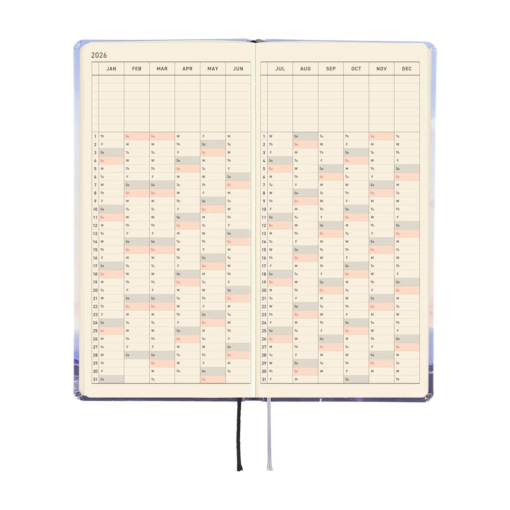 Hobonichi Techo 2026 - Weeks/Wallet Planner Book - Kyohei Sakaguchi: En Route to Kumamoto Port at Dawn  [English/Tall & Slim/Jan Start] - Image 6