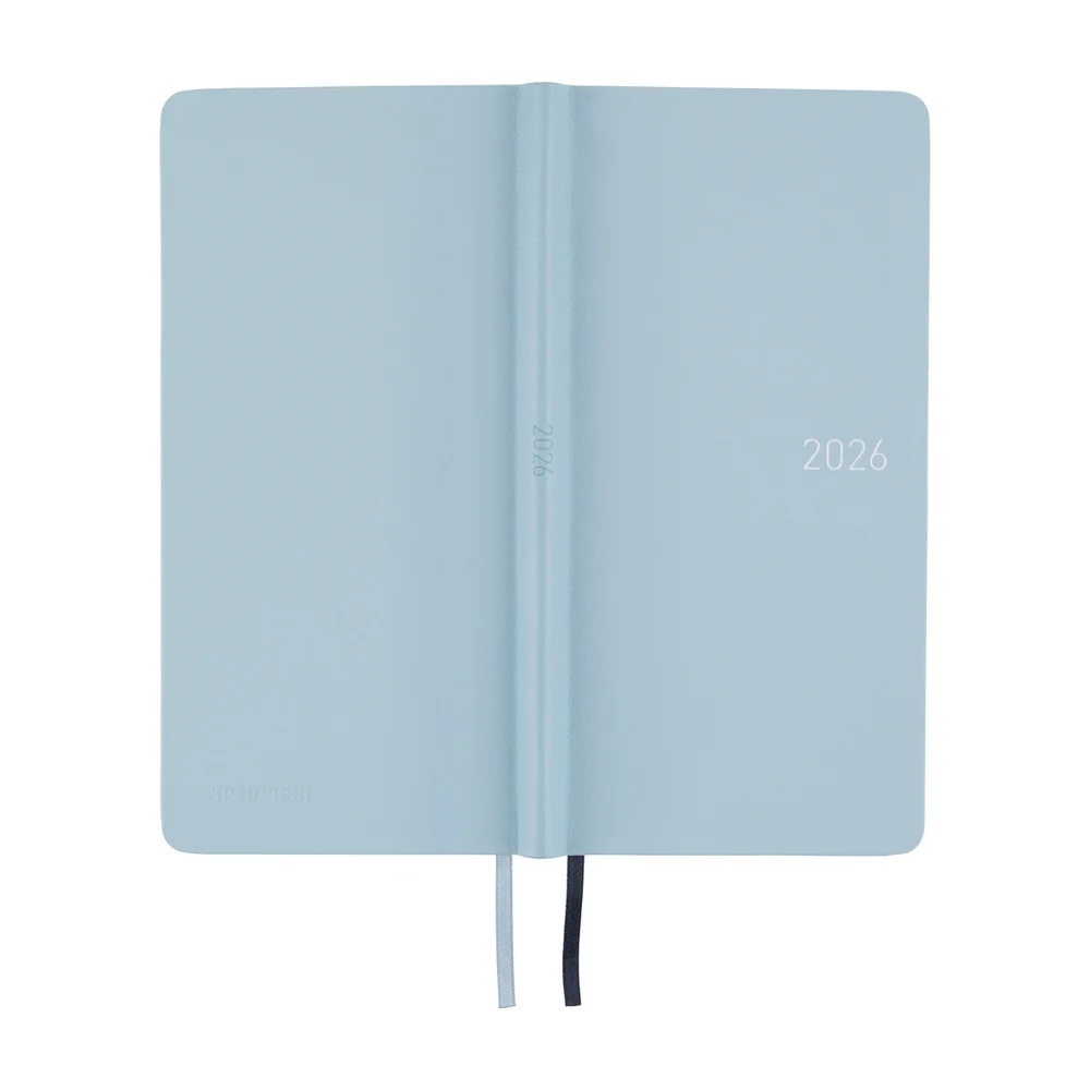 Hobonichi Techo 2026 - Weeks/Wallet Planner Book - Leather: Leather: Snow Blue [English/Tall & Slim/Jan Start] (Copy) - Image 3