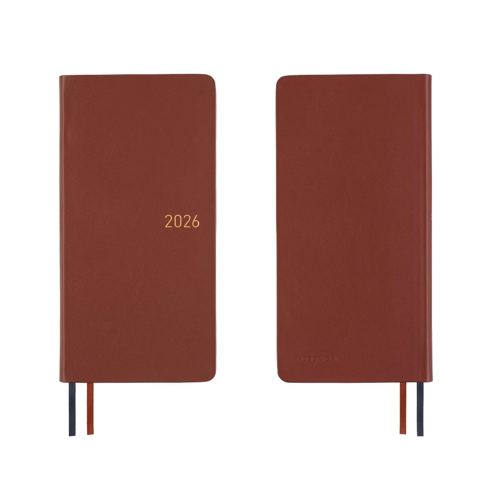 Hobonichi Techo 2026 - Weeks/Wallet Planner Book - Leather: Wine Brown [English/Tall & Slim/Jan Start] - Image 10