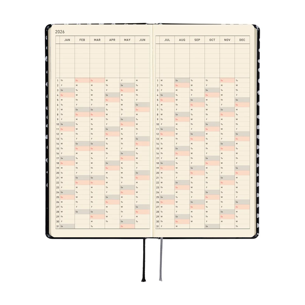 Hobonichi Techo 2026 - Weeks/Wallet Planner Book - Makoto Matsubayashi: Dot [English/Tall & Slim/Jan Start] - Image 6