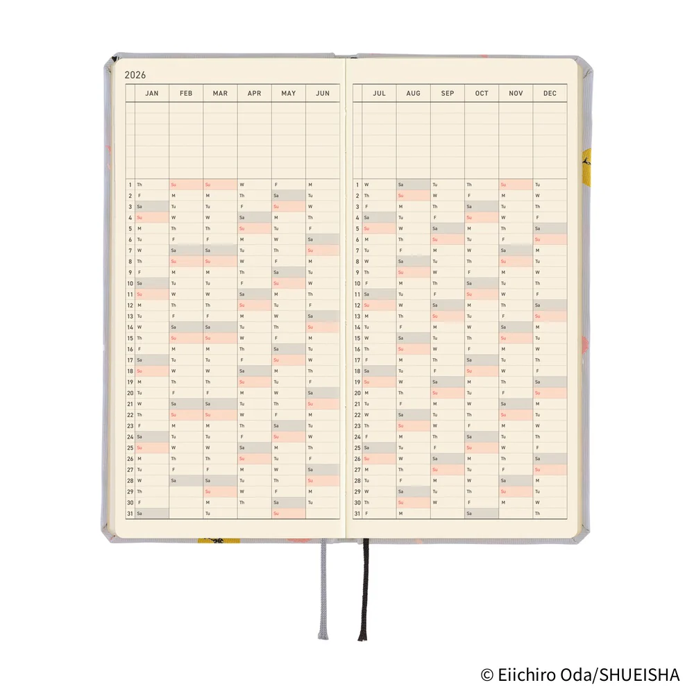 Hobonichi Techo 2026 - Weeks/Wallet Planner Book - ONE PIECE magazine: Hiriluk’s Cherry Blossoms [English/Tall & Slim/Jan Start] - Image 10