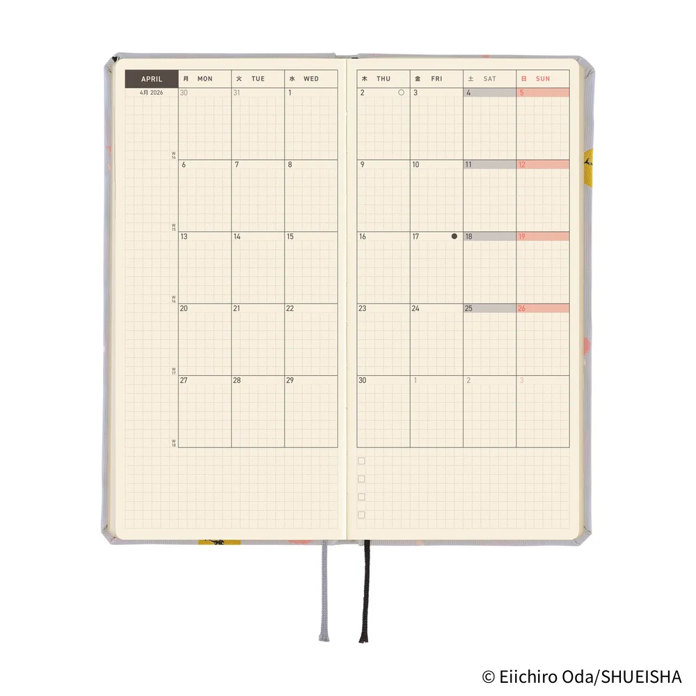 Hobonichi Techo 2026 - Weeks/Wallet Planner Book - ONE PIECE magazine: Hiriluk’s Cherry Blossoms [English/Tall & Slim/Jan Start] - Image 8