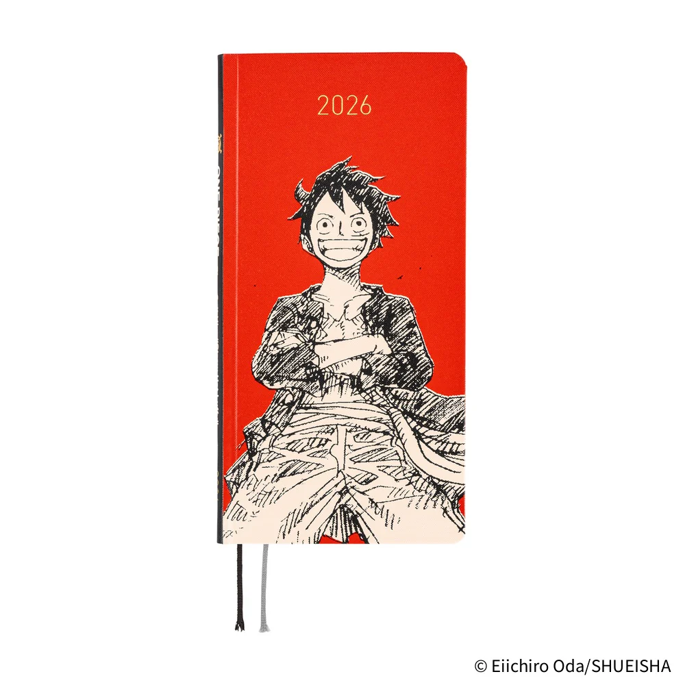Hobonichi Techo 2026 - Weeks/Wallet Planner Book - ONE PIECE magazine: Straw Hat Luffy (Red) [English/Tall & Slim/Jan Start] - Image 6