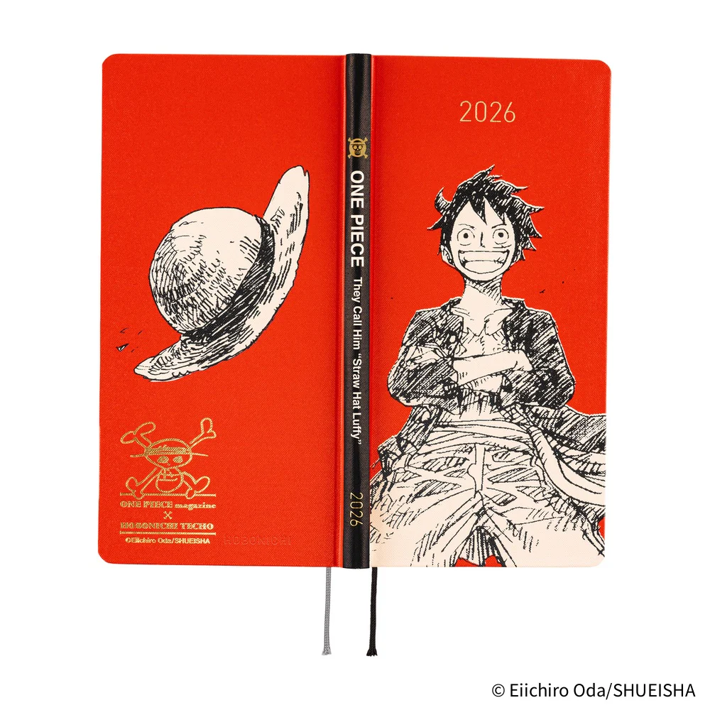 Hobonichi Techo 2026 - Weeks/Wallet Planner Book - ONE PIECE magazine: Straw Hat Luffy (Red) [English/Tall & Slim/Jan Start] - Image 8