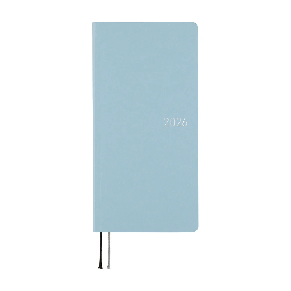Hobonichi Techo 2026 - Weeks/Wallet Planner Book - Paper Series: Sky [English/Tall & Slim/Jan Start]