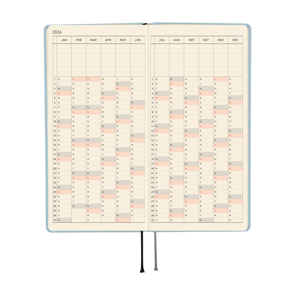 Hobonichi Techo 2026 - Weeks/Wallet Planner Book - Paper Series: Sky [English/Tall & Slim/Jan Start] - Image 6