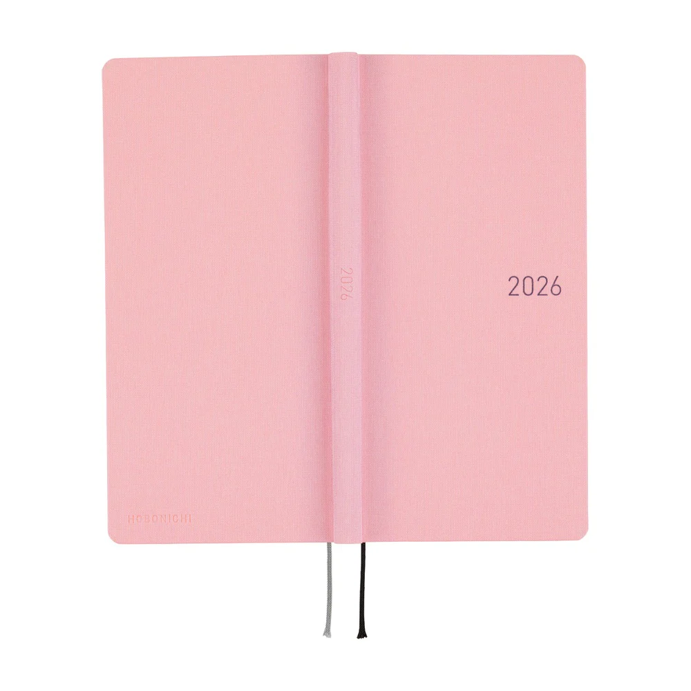 Hobonichi Techo 2026 - Weeks/Wallet Planner Book - Colors: Strawberry Milk [English/Tall & Slim/Jan Start] - Image 3
