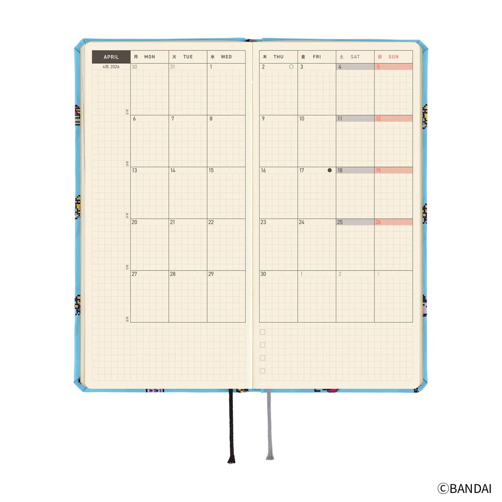 Hobonichi Techo 2026 - Weeks/Wallet Planner Book - Tamagotchi: Our Tamagotchi  [English/Tall & Slim/Jan Start] - Image 4