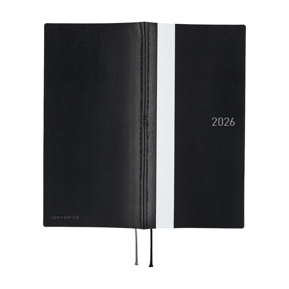 Hobonichi Techo 2026 - Weeks/Wallet Planner Book - White Line: Black [ENG/Tall & Slim/Jan Start] - Image 3