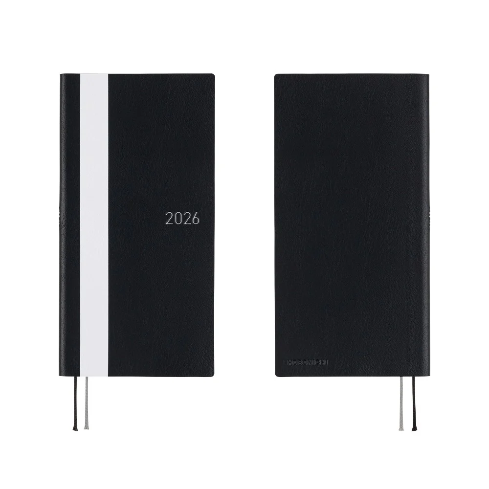 Hobonichi Techo 2026 - Weeks/Wallet Planner Book - White Line: Black [ENG/Tall & Slim/Jan Start] - Image 8