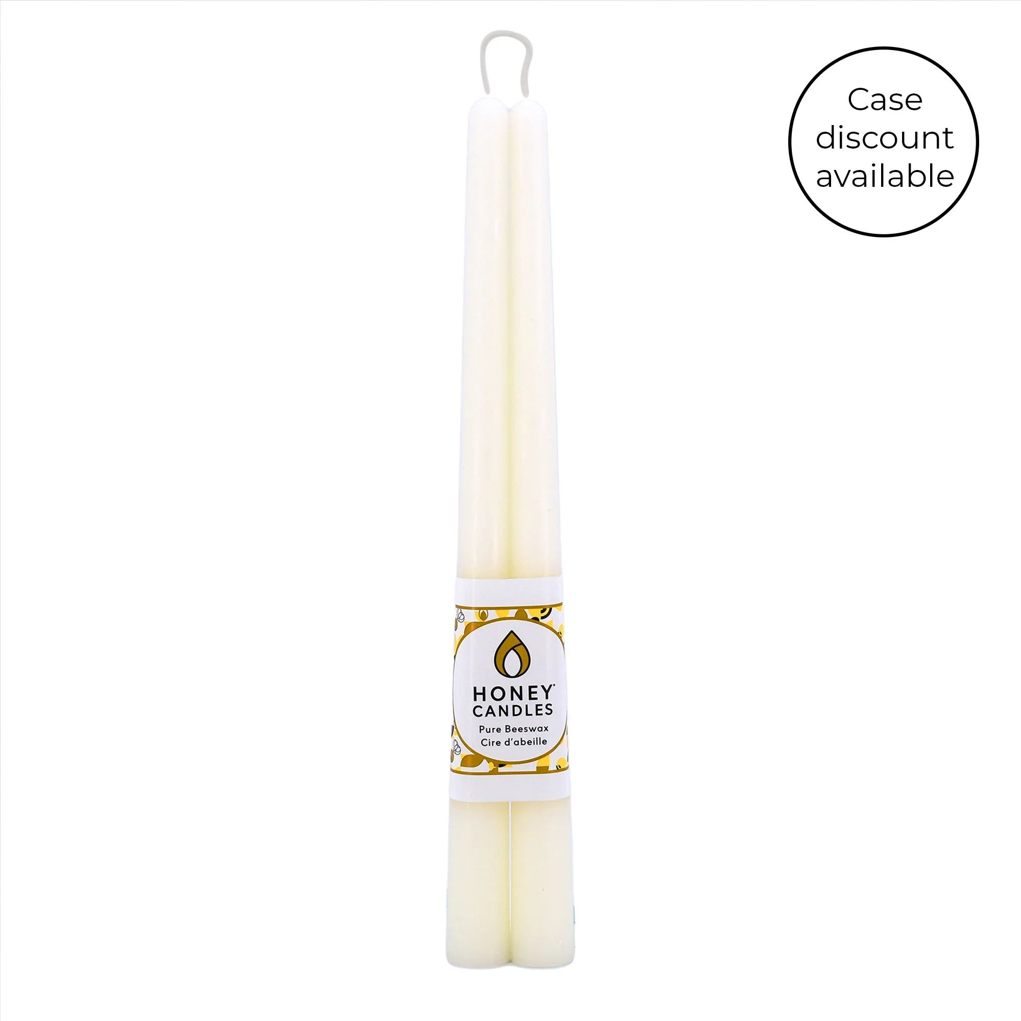 Honey Candles - 12 Inch Taper Candles - Pair - Image 5
