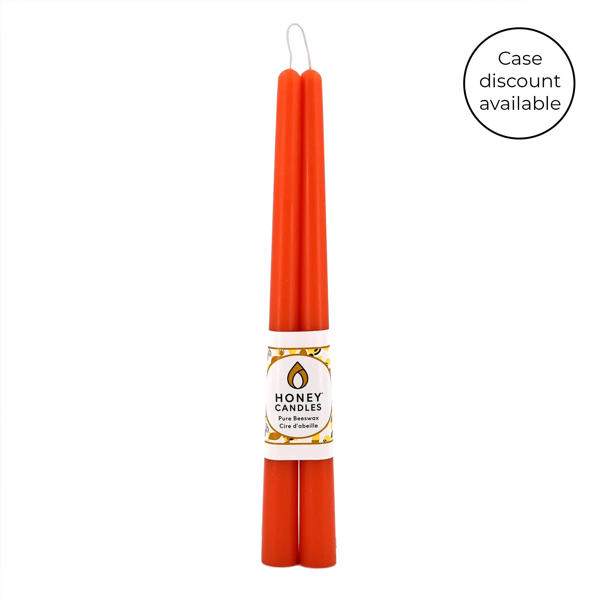 Honey Candles - 12 Inch Taper Candles - Pair - Image 7