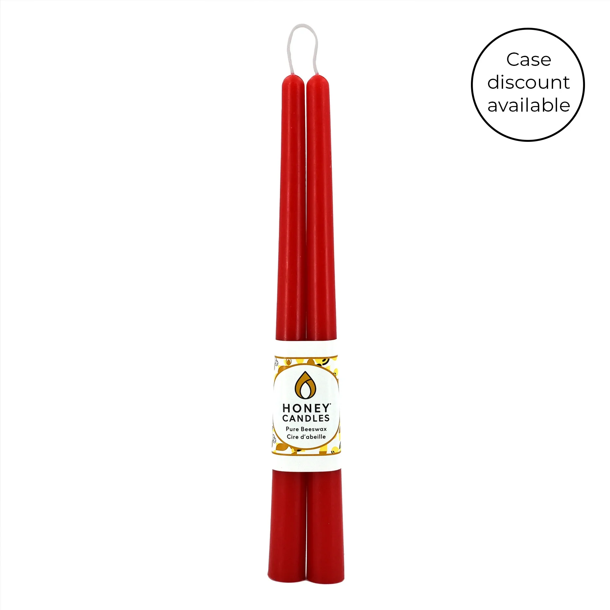 Honey Candles - 12 Inch Taper Candles - Pair - Image 9