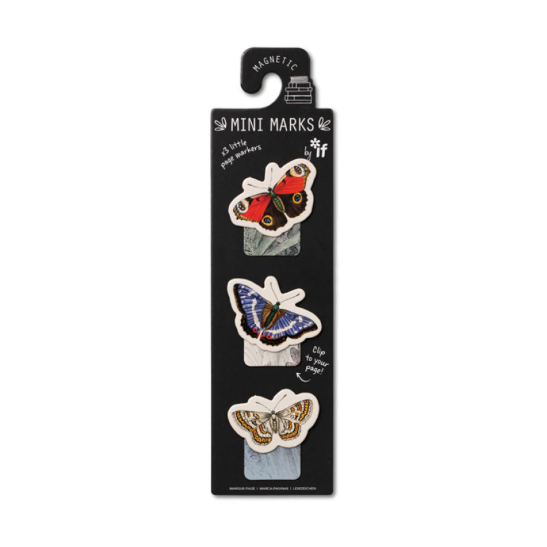 IF - Magnetic Mini Marks Bookmark - Butterflies - Pack of 3