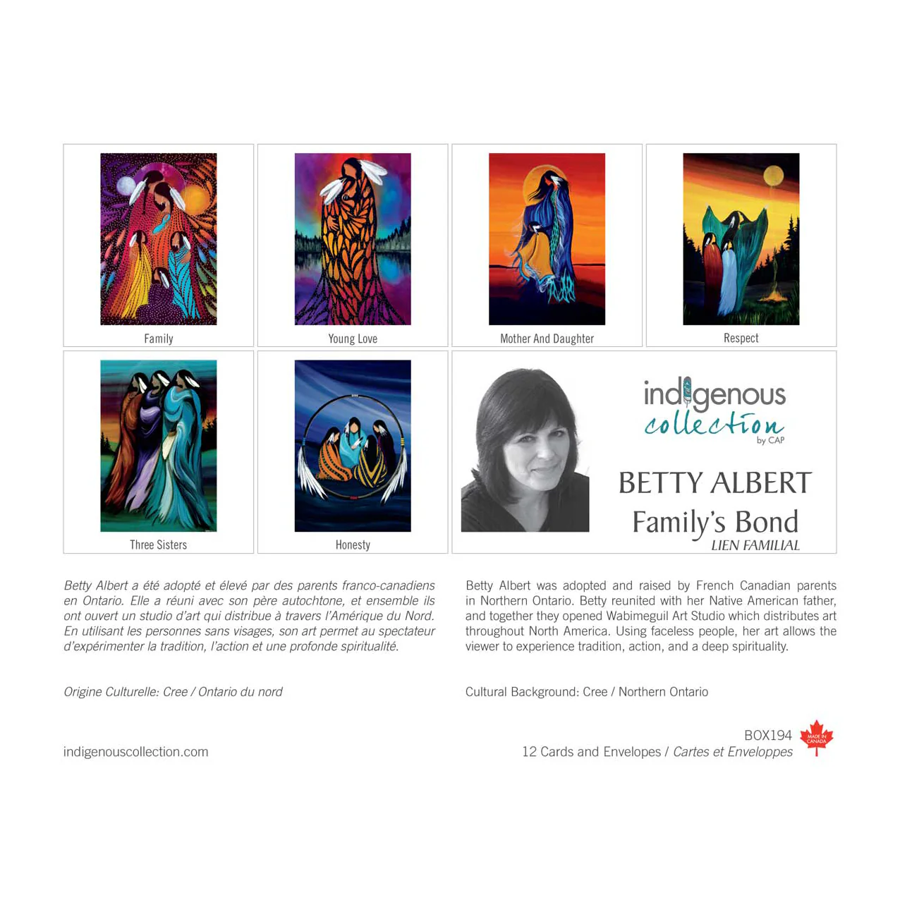 INDIGENOUS COLLECTION by CAP - Box Set Notecards - Betty Albert "Family's Bond"
