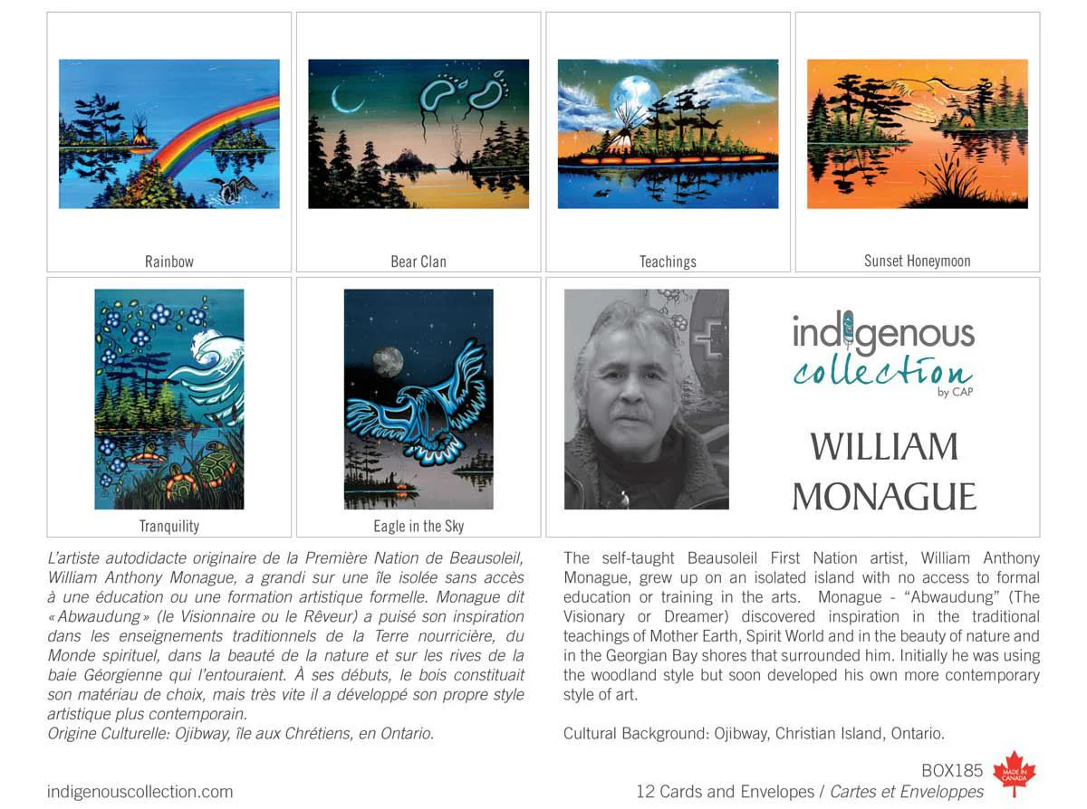 INDIGENOUS COLLECTION by CAP - Box Set Notecards - William Monague "Eagles"