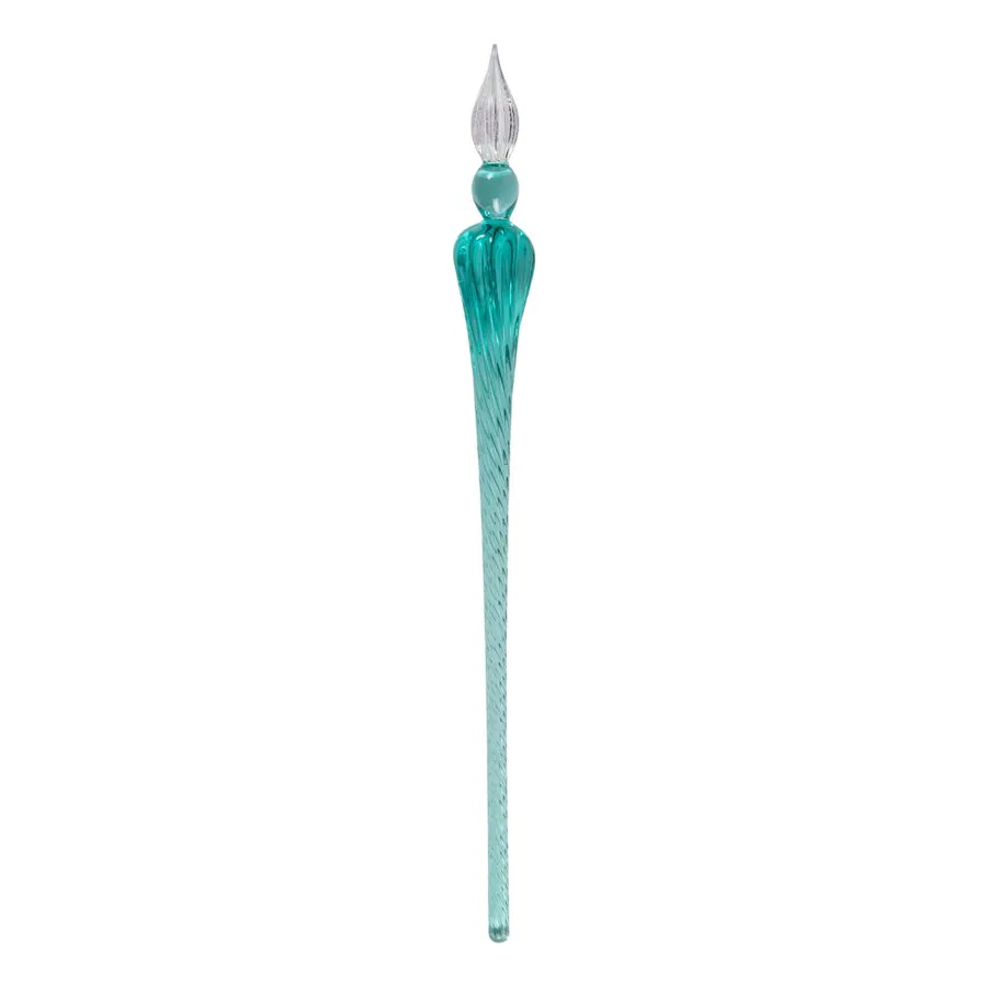 J. HERBIN - Round Glass Dip Pen | Turquoise