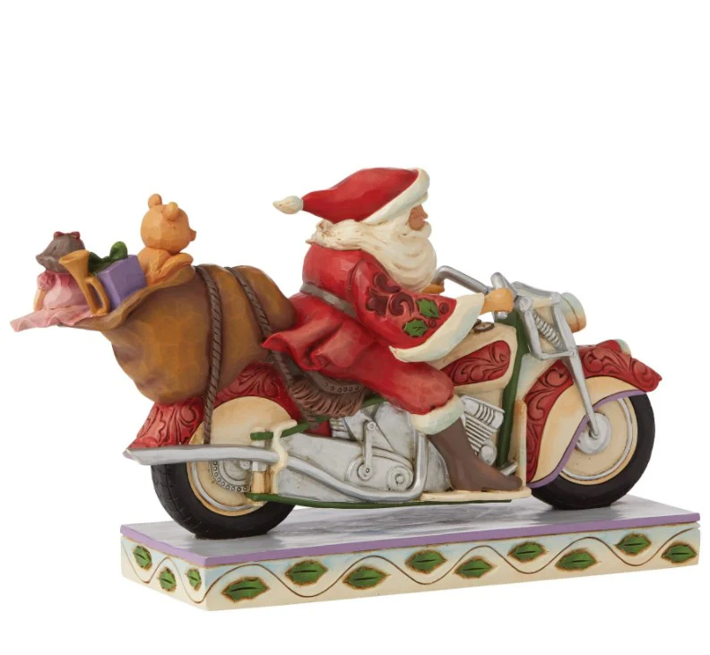 JIM SHORE SANTA RIDING MOTORCYCLE - Image 2