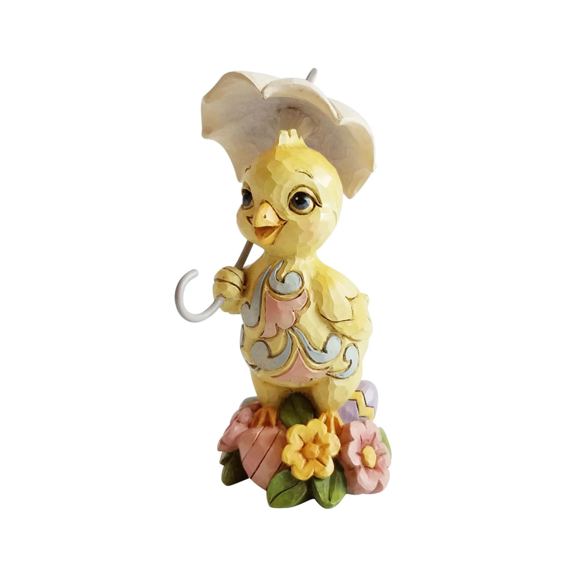 ENESCO- JIM SHORE FIGURINE - EASTER CHICK W/UMBRELLA MINI