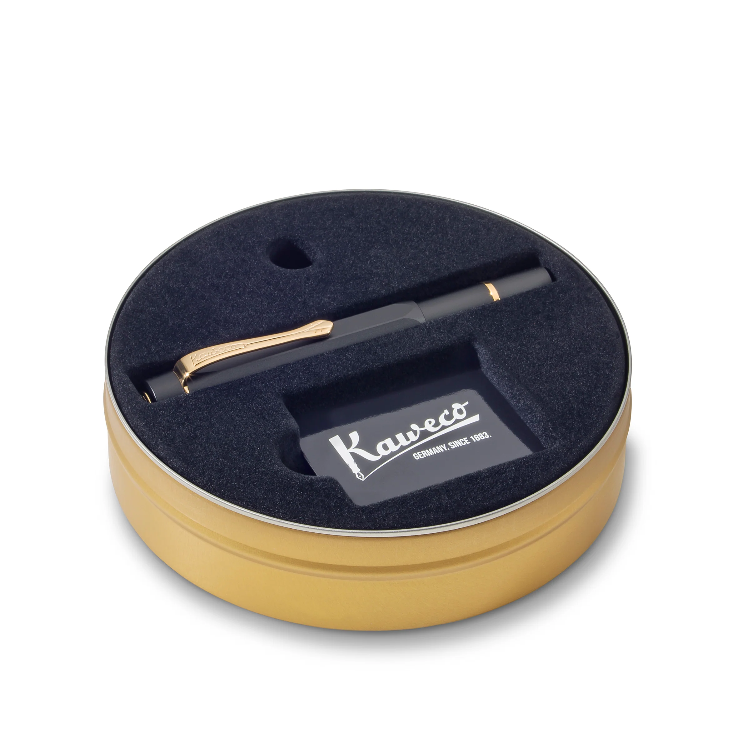 KAWECO - Piston AL Sport Fountain Pen - Solo | Black/Gold - Image 2