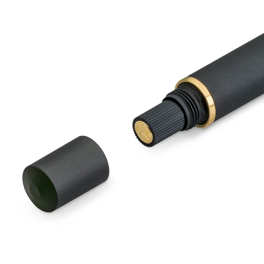 KAWECO - Piston AL Sport Fountain Pen - Solo | Black/Gold - Image 4