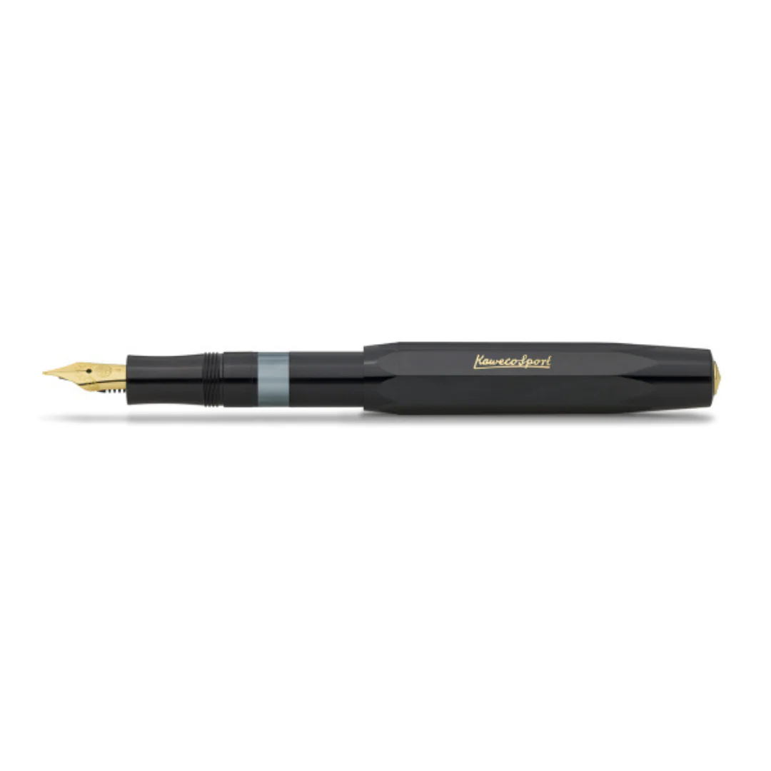 KAWECO - Piston Sport Classic Fountain Pen | Black/Gold - Image 3